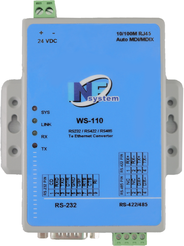 WS-110 (1 Port RS485,Serial to Ethernet Server)