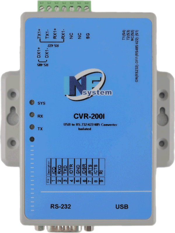 CVR-200I ( Isolated USB to RS232/RS422/RS485 Converter )
